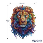 Puzzle en Bois Adulte - Lion vibrant