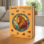 Puzzle en Bois Adulte - Lion Vitrail