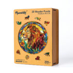 Puzzle en Bois Adulte - Lion Vitrail