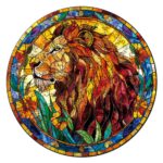 Puzzle en Bois Adulte - Lion Vitrail