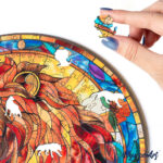 Puzzle en Bois Adulte - Lion Vitrail