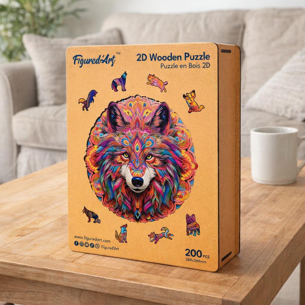 Puzzle loup vibrant