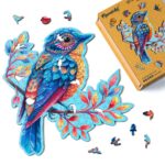 Puzzle en Bois Adulte - Oiseau bleu sur la Branche