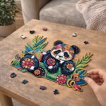 Puzzle en Bois Adulte - Panda floral
