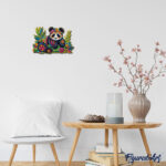Puzzle en Bois Adulte - Panda floral