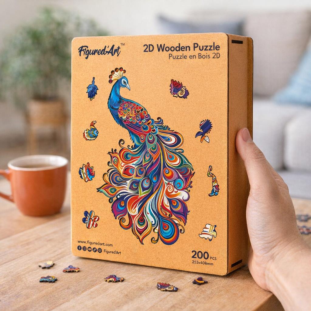 Puzzle en Bois Adulte - Paon