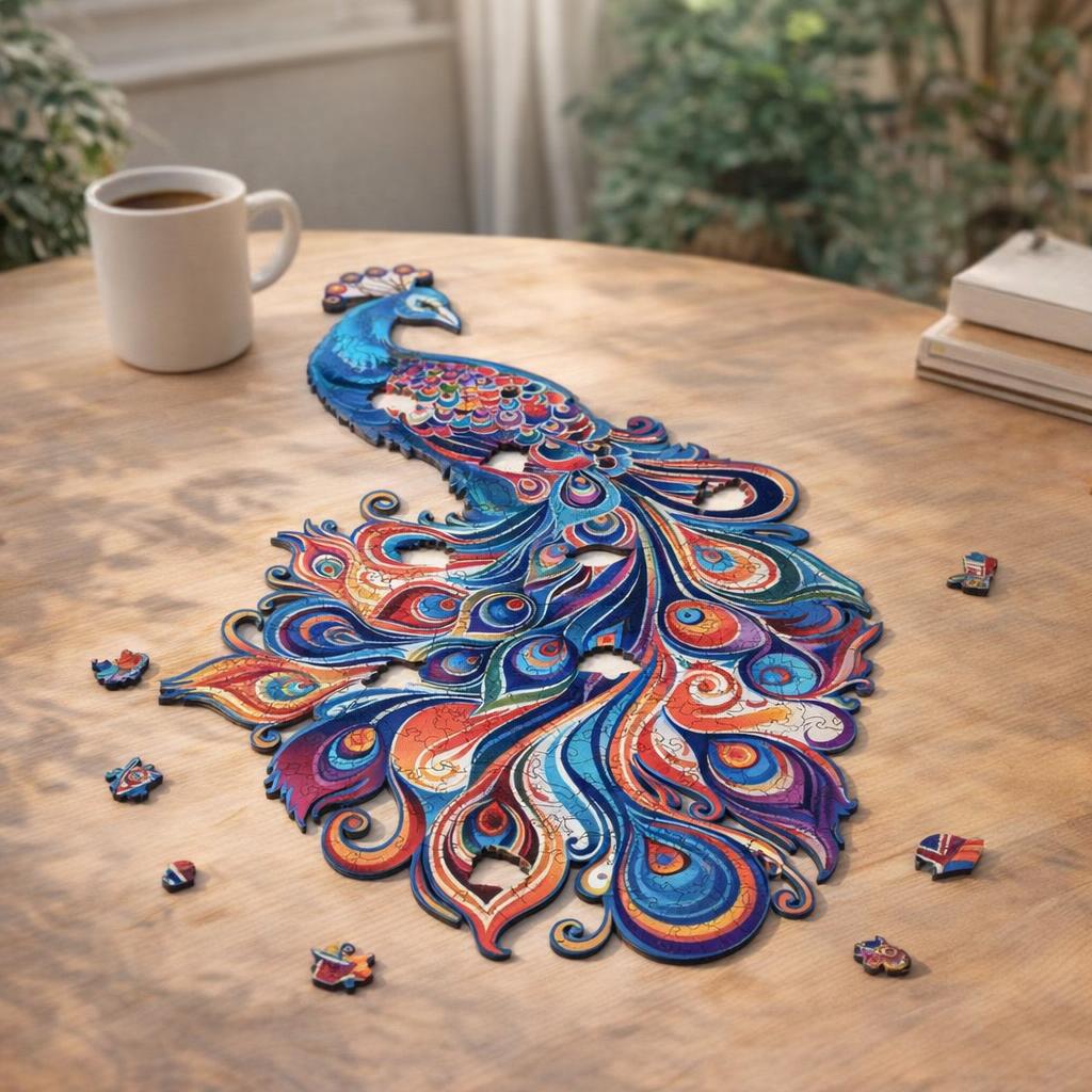 Puzzle en Bois Adulte - Paon