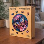 Puzzle en Bois Adulte - Papillon et fleurs