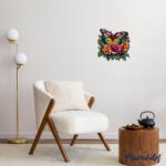 Puzzle en Bois Adulte - Papillon et Roses