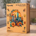 Puzzle en Bois Adulte - Paysage Urbain floral