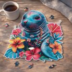 Puzzle en Bois Adulte - Phoque et Fleurs