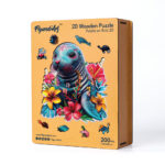 Puzzle en Bois Adulte - Phoque et Fleurs