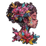 Puzzle en Bois Adulte - Portrait de Femme florale