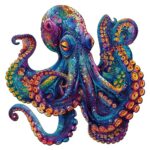 Puzzle en Bois Adulte - Poulpe coloré
