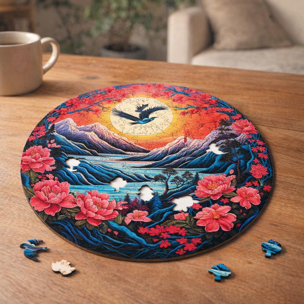 Puzzle en Bois Adulte - Plante succulente arc-en-ciel