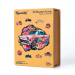 Puzzle en Bois Adulte - Voiture florale Vintage