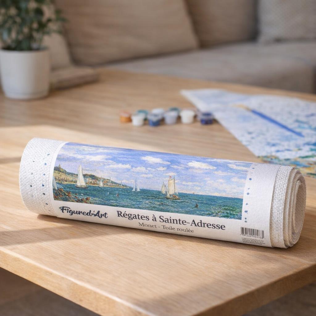 Régates à Sainte-Adresse - Monet - Toile roulée