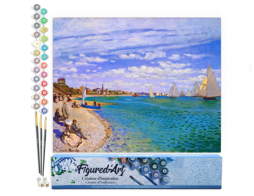 Régates à Sainte-Adresse - Monet - Toile roulée