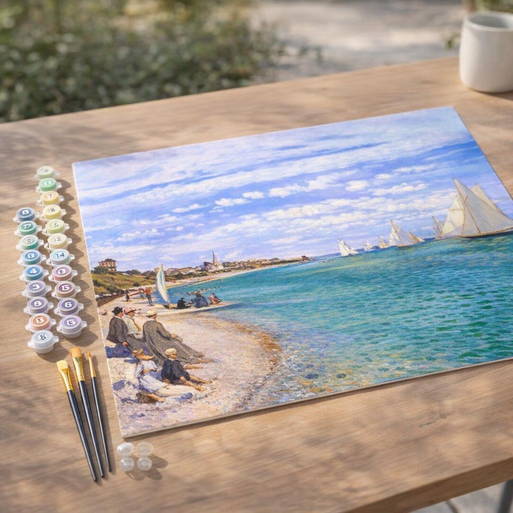 Régates à Sainte-Adresse - Monet - Toile roulée