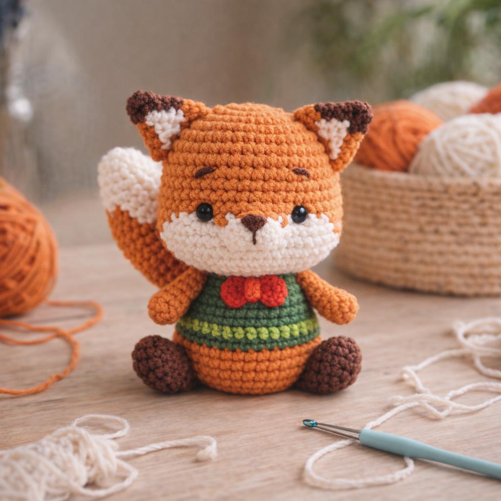 Kit DIY crochet Amigurumi - Taku le renard