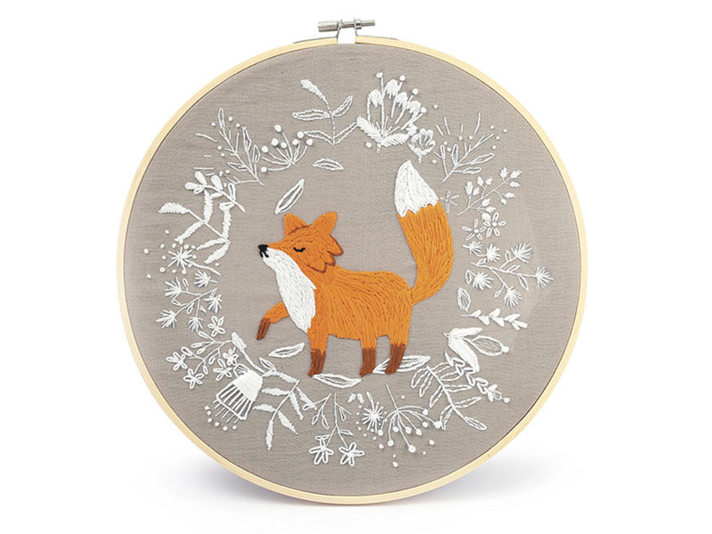 Renard broderie décorative