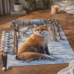 Renard dans la Neige - Toile roulée