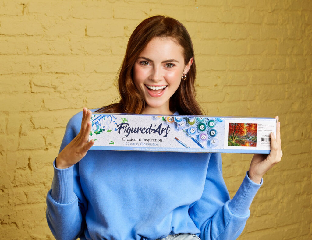 Rivière d'Automne et barque - Toile roulée