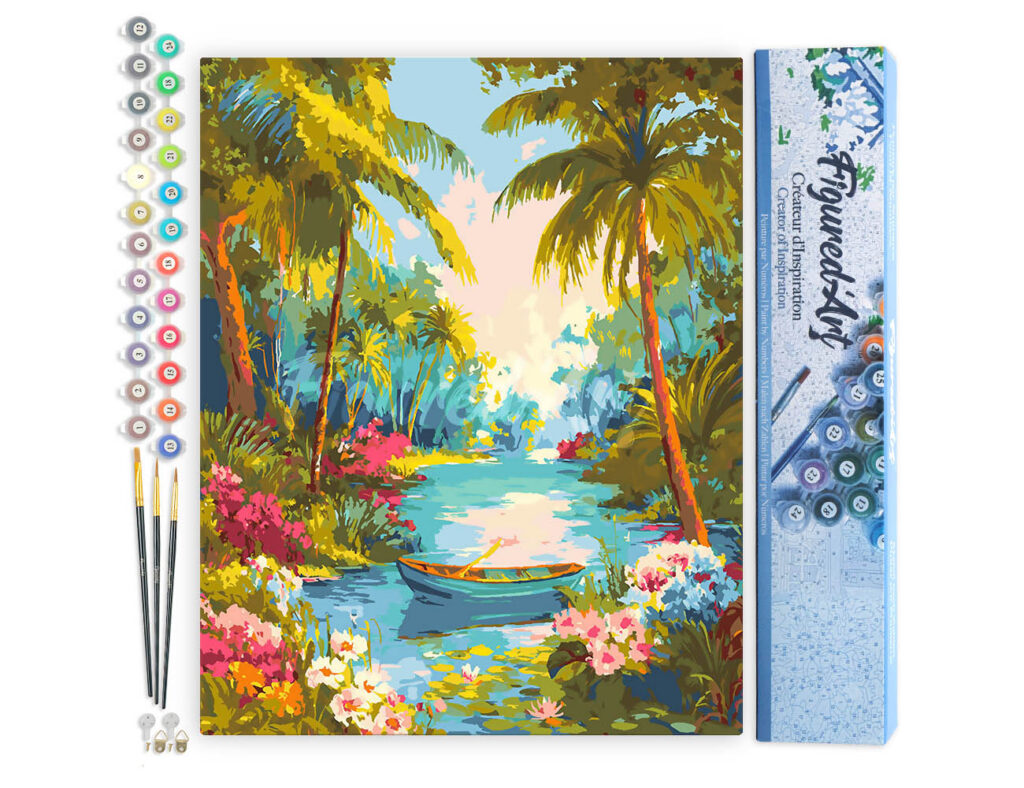 Rivière paradisiaque - Toile roulée