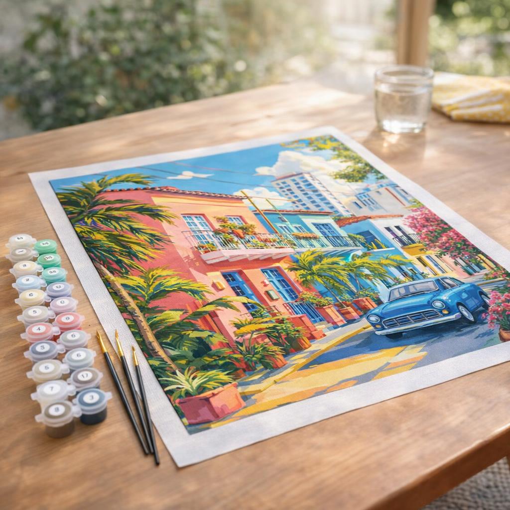 Rue Colorée - Toile roulée