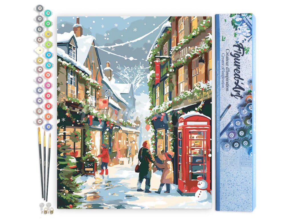 Rue de Noël Britannique - Toile roulée