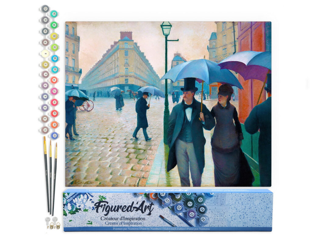 Rue de Paris, temps de pluie - Gustave Caillebotte - Toile roulée
