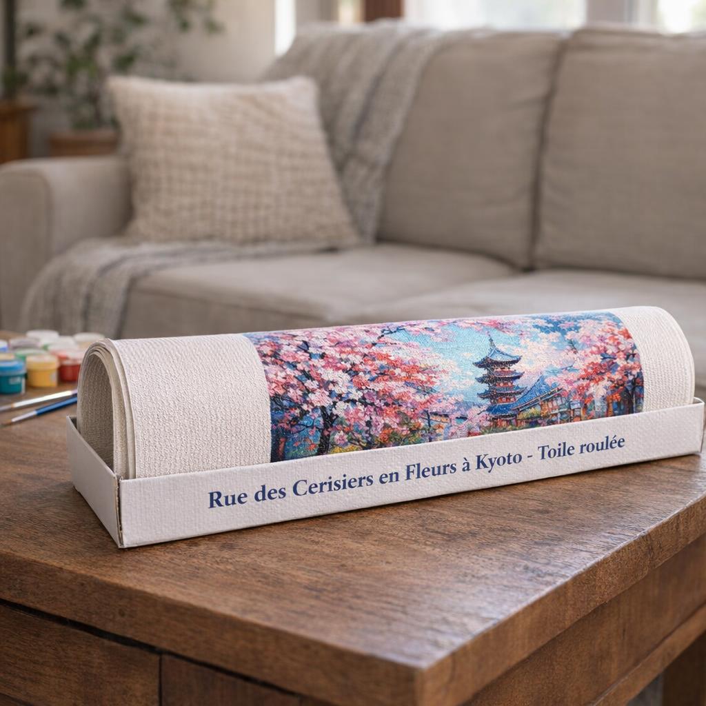 Rue des Cerisiers en Fleurs à Kyoto - Toile roulée