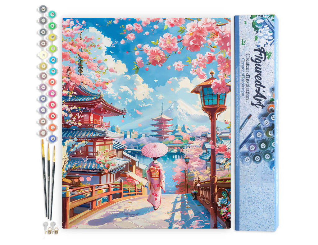 Rue des Cerisiers en Fleurs à Kyoto - Toile roulée