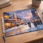 Rue d’Hiver Rétro au Japon - Toile roulée