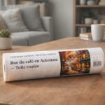 Rue du café en Automne - Toile roulée