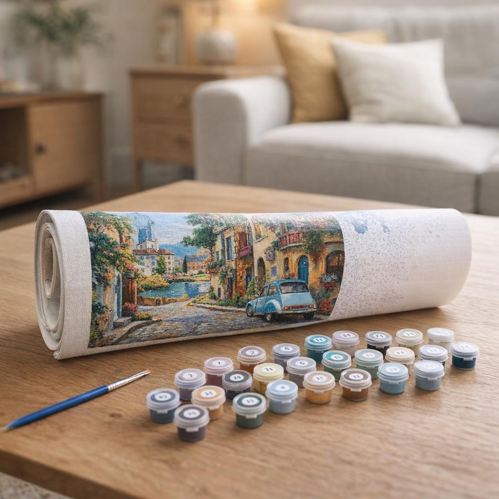 Ruelle et 2 CV - Toile roulée