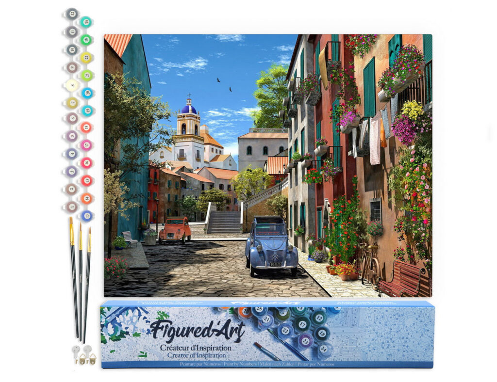 Ruelle et 2 CV - Toile roulée