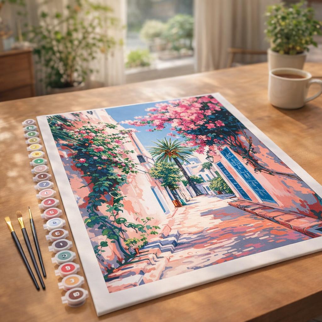 Ruelle fleurie - Toile roulée