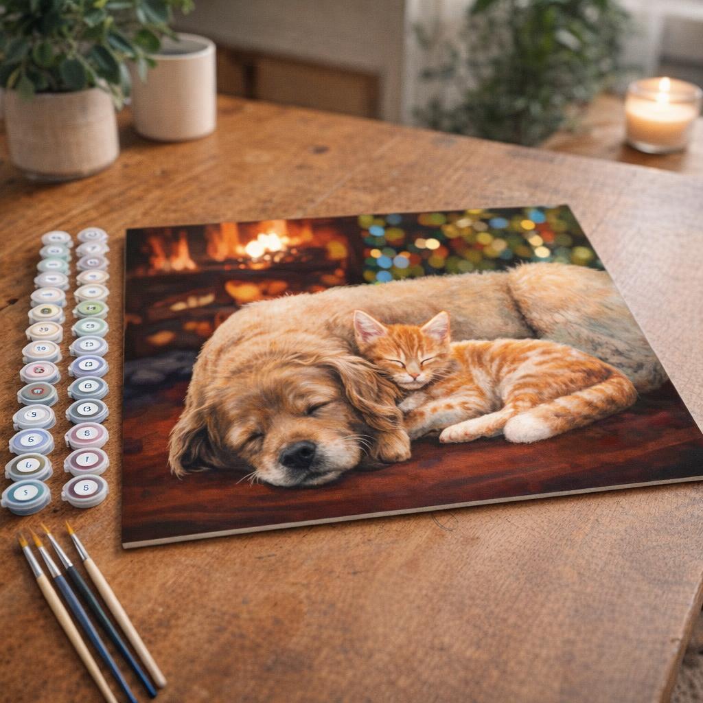 Sieste entre amis - Toile roulée