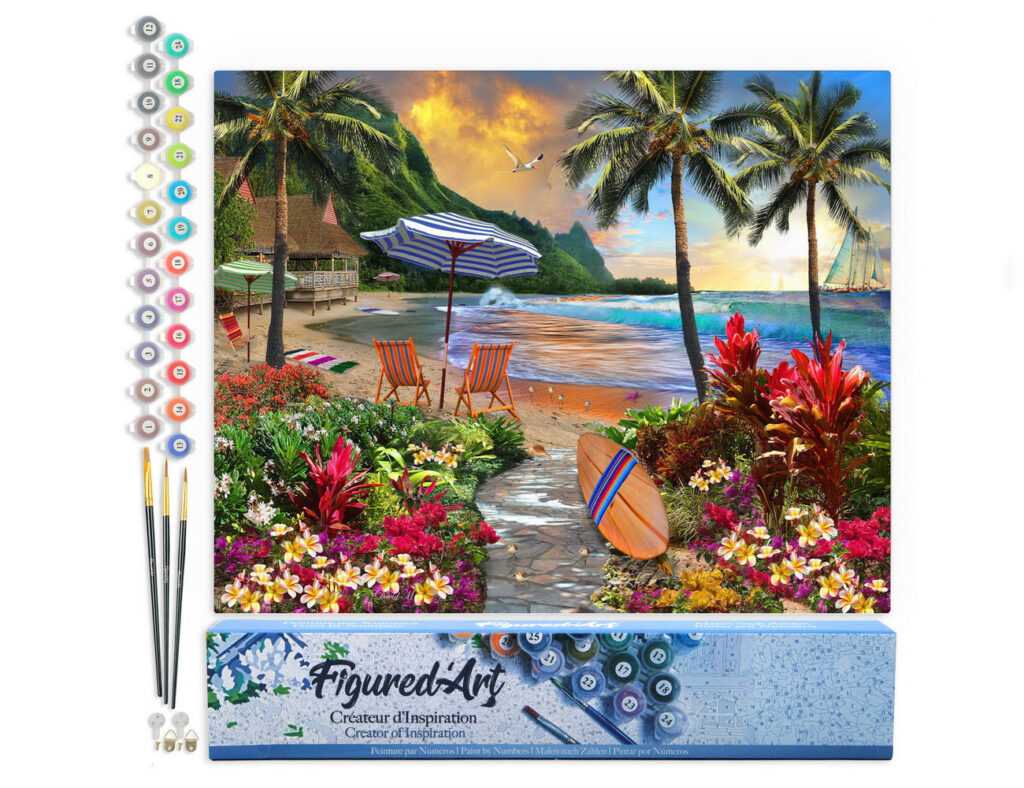 Sous les cocotiers - Toile roulée