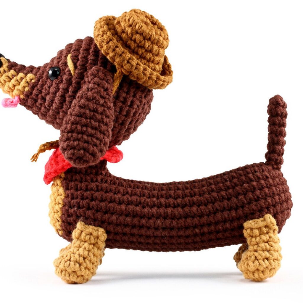 Kit DIY crochet Amigurumi - Teckel