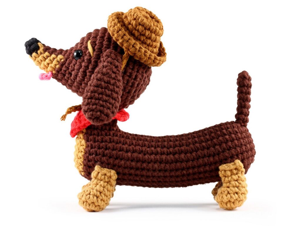 Kit DIY crochet Amigurumi - Teckel