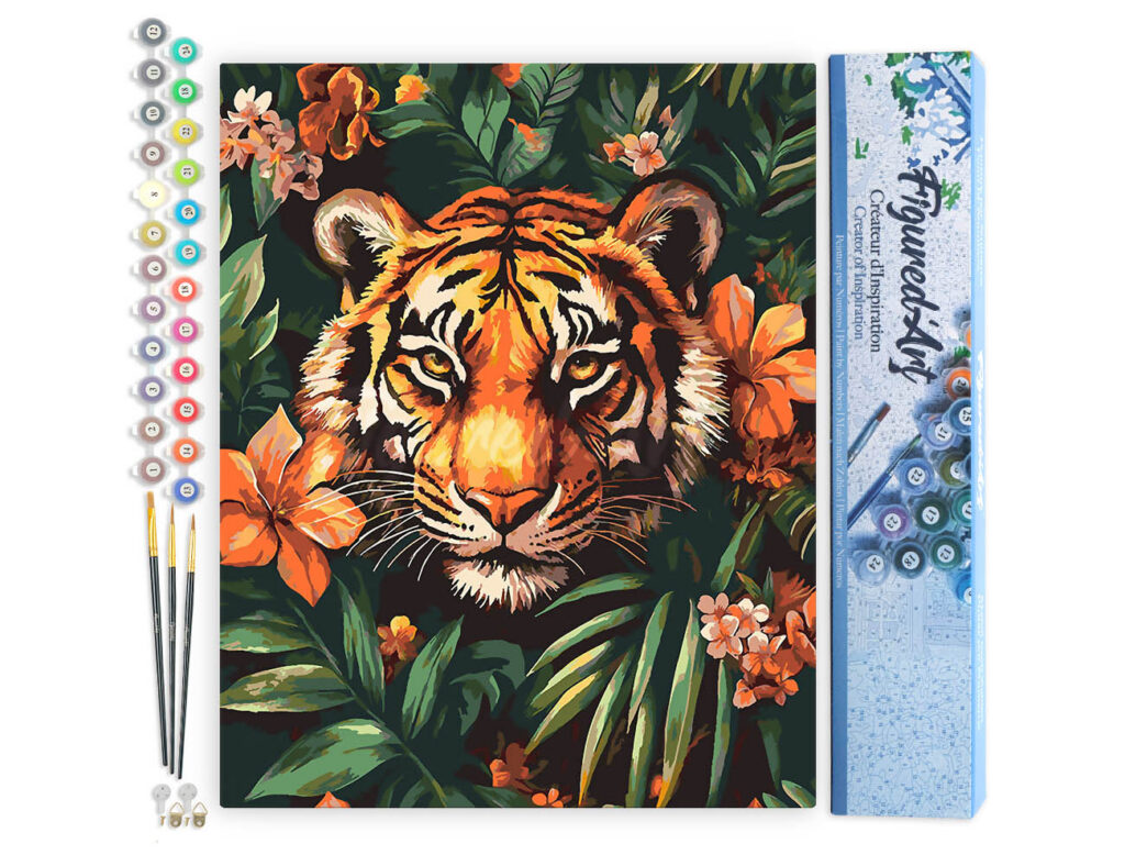 Tigre tropical - Toile roulée