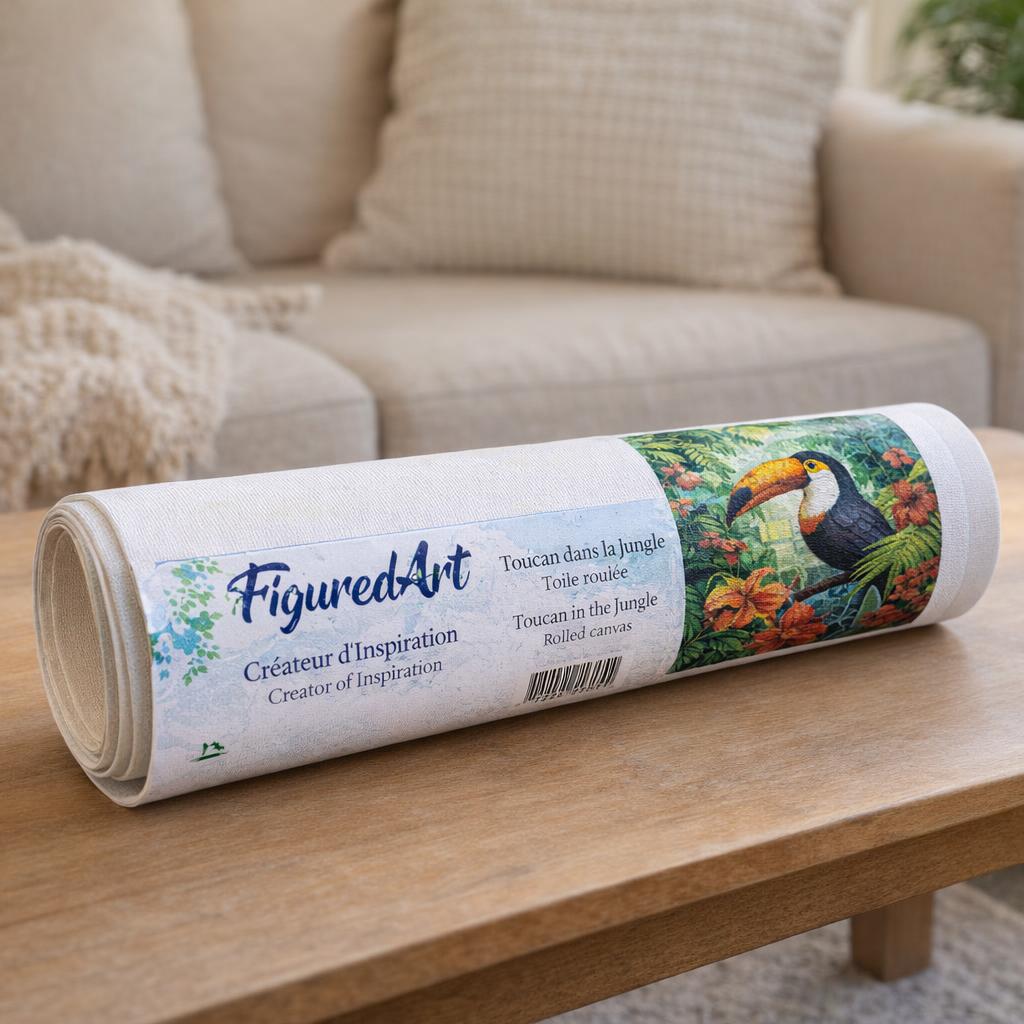 Toucan dans la jungle - Toile roulée