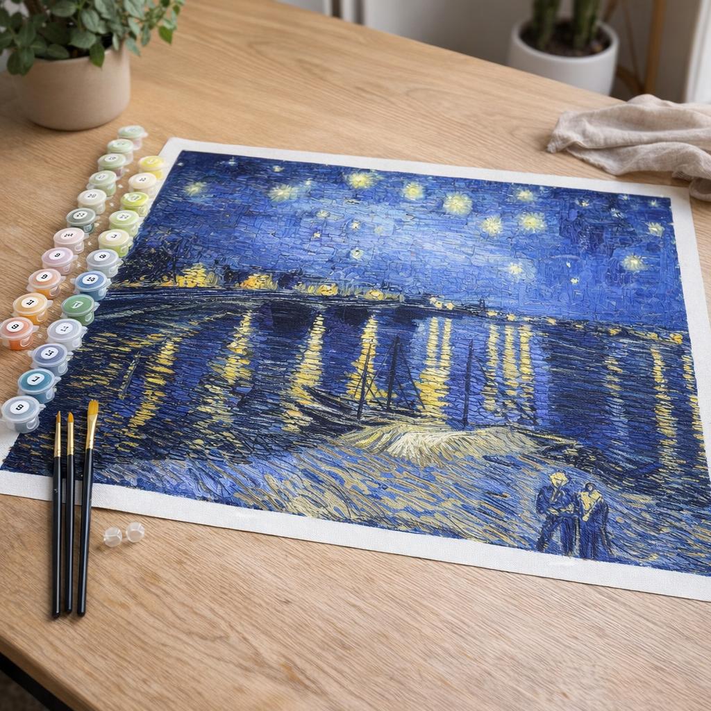 Van Gogh Nuit Etoilée sur le Rhône - Toile roulée