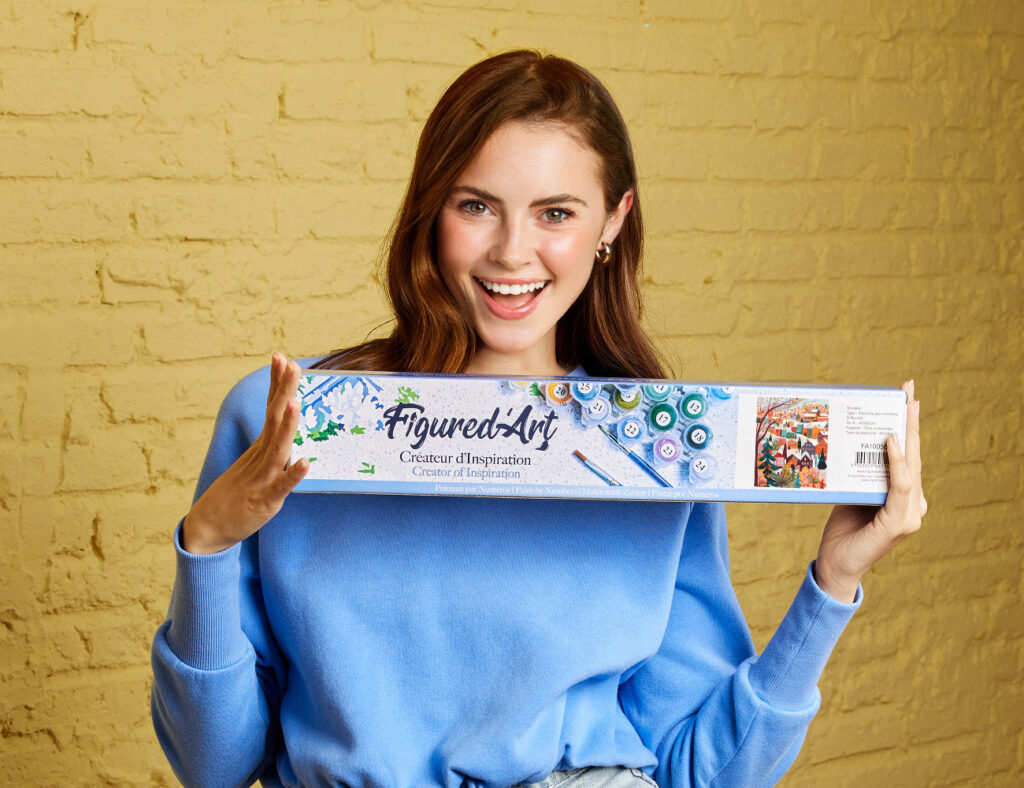 Village Hivernal Coloré - Toile roulée