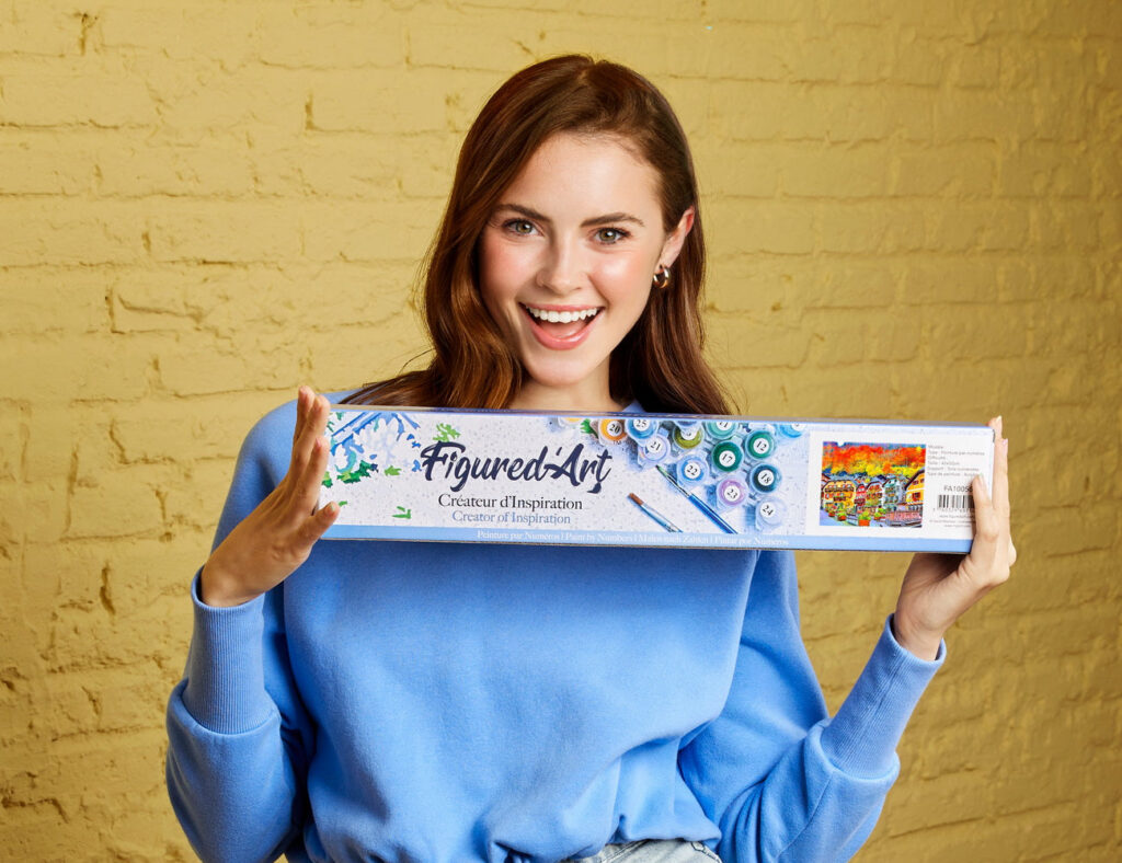 Village Suisse coloré - Toile roulée