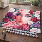 Visage et Fleurs - Toile roulée