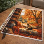 Vue du Chat en Automne - Toile roulée