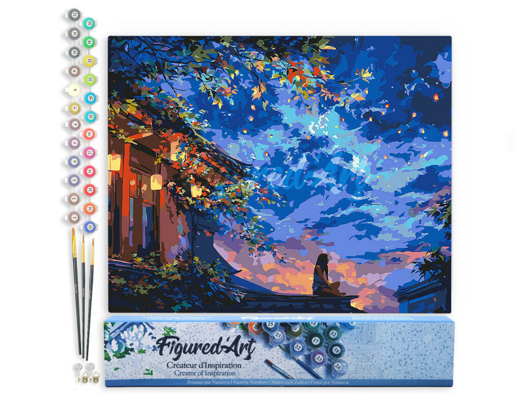 Vue nocturne à la lanterne - Toile roulée